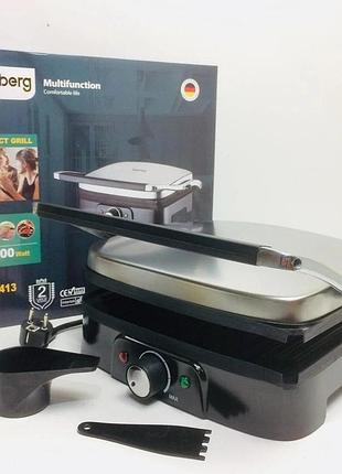 Гриль прижимной rainberg rb-5413 3200 w shopmarket