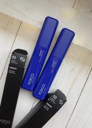 Синяя тушь с эффектом панорамного объёма kiko milano smart colour