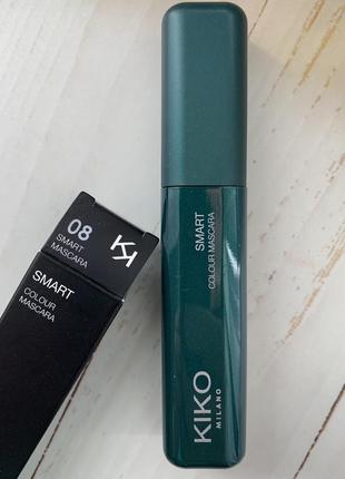 Зелена туш для панорамного об’єму вій kiko milano smart