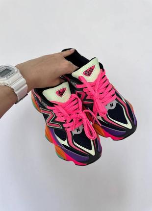 Кросівки new balance 9060 « pink / orange / purple »2 фото