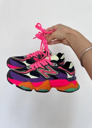 Кроссовки new balance 9060 « pink / orange / purple »