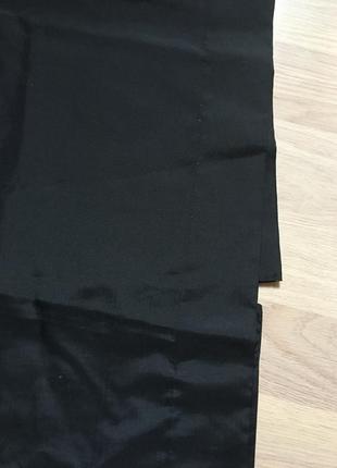 Юбка чёрная плещевка юбка прямая макси сетка на талии - s,м. 🖤4 фото
