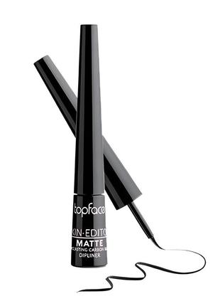 Підводка для очей,повік topface dipliner matte carbon black з матовим ефектом, чорна, 2.5 мл