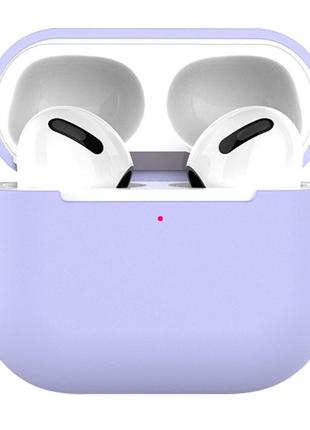 Силиконовый футляр для наушников airpods 3 (сиреневый / dasheen)1 фото