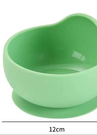 Набор силиконовой посуды для кормления ребёнка из двух предметов на присоске