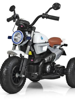 Дитячий електромотоцикл триколісний м 3687 bambi racer, білий