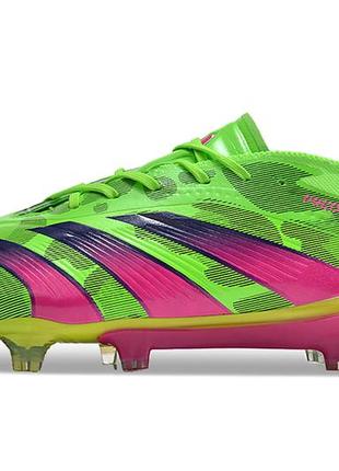 Бутсы аdidas predator fg green футбольная обувь с шипами адидас предатор зелёного цвета унисекс