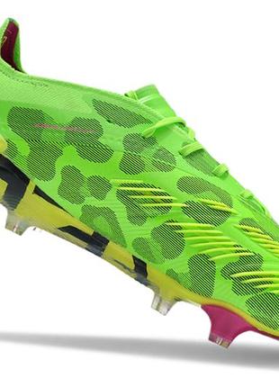 Бутсы аdidas predator fg green футбольная обувь с шипами адидас предатор зелёного цвета унисекс