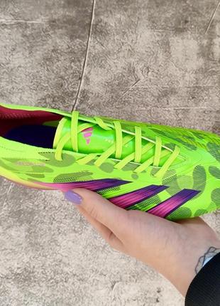 Бутсы аdidas predator fg green футбольная обувь с шипами адидас предатор зелёного цвета унисекс