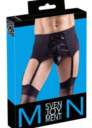 Мужской пояс с подтяжками "men's suspender belt" svenjoyment размер l