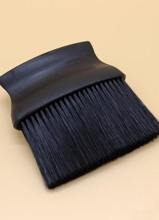 Парикмахерская профессиональная сметка для смахивания волос классическая черная щетина