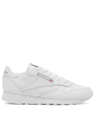 Кроссовки белые reebok обувь classic leather 100008496 белый1 фото