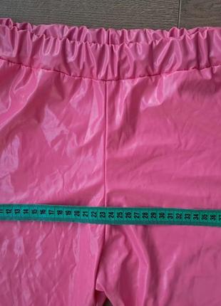 Латексные розовые лосины барби блестящие штаны разм м5 фото