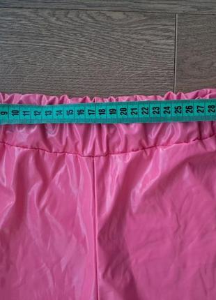 Латексные розовые лосины барби блестящие штаны разм м6 фото