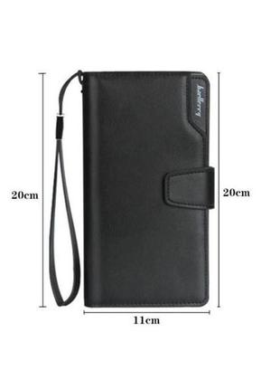 Мужской кошелек baellerry business s1063, портмоне клатч экокожа, стильный мужской кошелек. цвет: черный6 фото