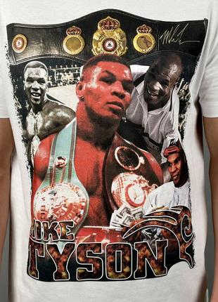 Футболка с принтом боксер mike tyson xl белый