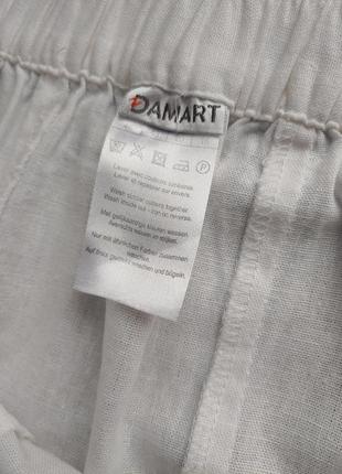 Белая расклешенная нарядная юбка из смесового льна 52-54 размера4 фото