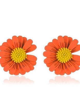 Сережки-гвоздики гербера