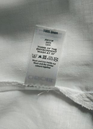 Белая льняная рубашка 48-50-52 размера9 фото