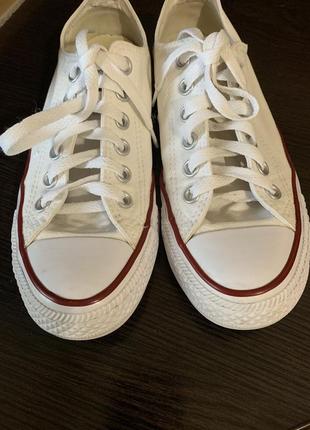 Кеди converse білі 37 р. оригінал мають недоліки1 фото