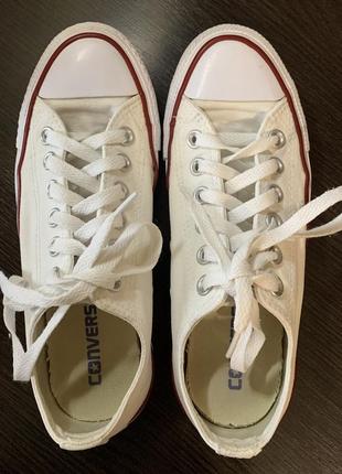 Кеди converse білі 37 р. оригінал мають недоліки2 фото