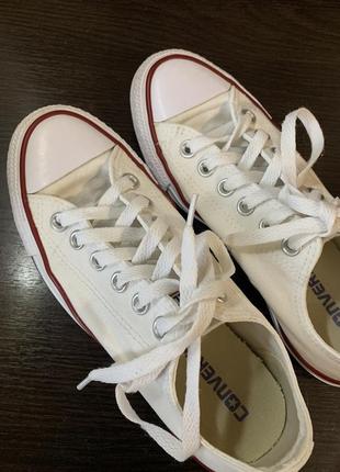 Кеди converse білі 37 р. оригінал мають недоліки3 фото