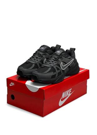 Мужские кроссовки кожаные сетка nike runtekk dark gray, мужские кеды найк серые весна лето, мужская обувь10 фото