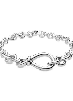 Срібний браслет для намистин пандора"символ нескінченності" 598911c00