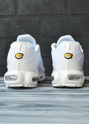 Nike air max tn белые кроссовки мужские найк весенние летние демисезонные топ качества лицензия низкая сетка текстильные легкие5 фото