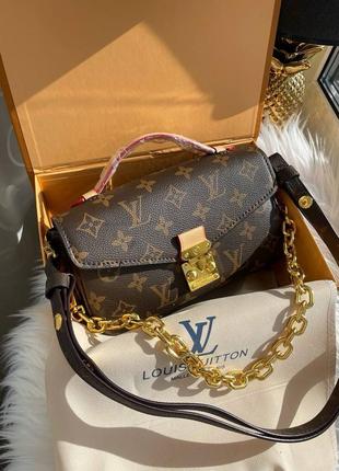Кожаная брендовая сумочка lv premium сумка женская1 фото
