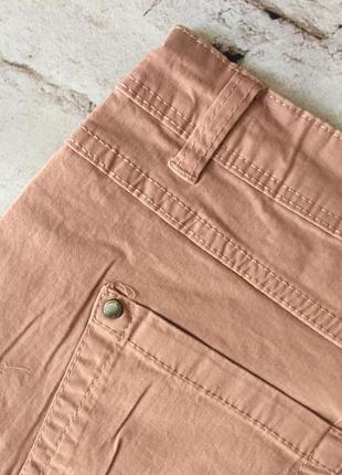 Светлые джинсы стрейчевые пыльная роза штаны скинни хлопок8 фото