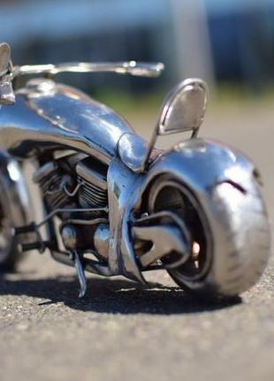 Мотоцикл чоппер из нержавеющей стали8 фото