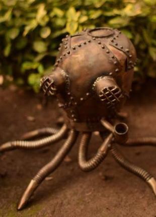Скульптура осьминог  в стиле стимпанк2 фото