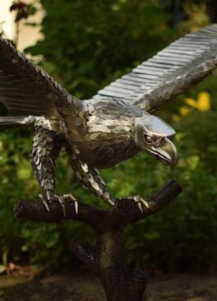 Скульптура орла з нержавіючої сталі, версія 23 фото