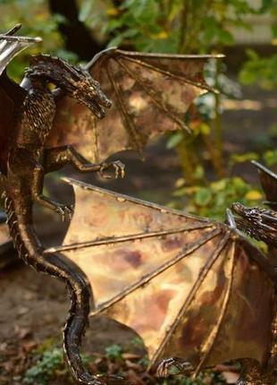 Битва драконів з гри престолів з нержавіючої сталі ручної роботи1 фото