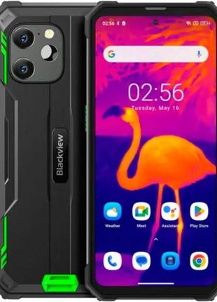 Защищенный смартфон blackview bv8900 8/256gb green с тепловизором