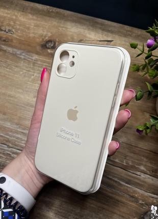 Чохол на iphone 11 квадратні борти чохол на айфон silicone case full camera на apple айфон