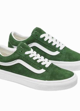 Жіночі кеди vans old skool 36 розмір із замші зелені