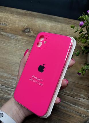 Чехол на iphone 11 квадратные борты чохол на айфон silicone case full camera на apple айфон