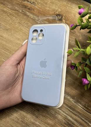 Чохол на iphone 11 pro про квадратні борти чохол на айфон silicone case full camera на apple айфон1 фото