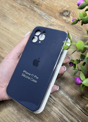 Чехол на iphone 11 pro про квадратные борты чохол на айфон silicone case full camera на apple айфон