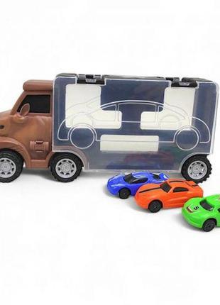 Ігровий набір "автовоз-носоріг" + 3 машинки [tsi236618-тsі]
