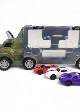Ігровий набір "автовоз-динозавр" + 3 машинки [tsi236620-тsі]