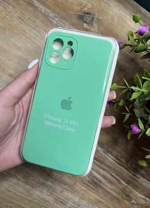 Чехол на iphone 11 pro про квадратные борты чохол на айфон silicone case full camera на apple айфон