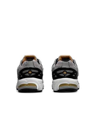 Мужские замшевые сетка кроссовки new balance 1906d protection gray black gold, кеды беленсы. мужская обувь6 фото