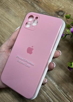 Чохол на iphone 11 pro max квадратні борти чохол на айфон silicone case full camera на apple айфон