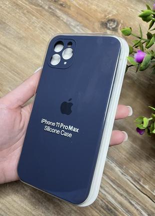 Чохол на iphone 11 pro max квадратні борти чохол на айфон silicone case full camera на apple айфон