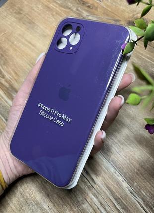 Чехол на iphone 11 pro max квадратные борты чохол на айфон silicone case full camera на apple айфон