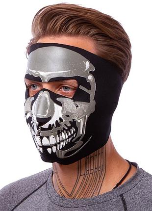 Маска лицьова вітрозахисна неопренова chrome skull