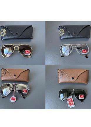 Жіночі сонцезахисні окуляри рэй бан очки ray ban aviator 3025 капли краплі лінзи